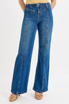 Women's RISEN Seam Detail Wide Leg Jeans