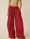 High-Waisted Cargo Wide-Leg Pants For Women