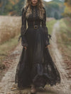 Lace Long Sleeve Maxi Dress