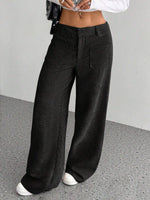 Front view of Wide Leg Pants with Pockets
