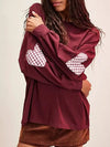 Heart Patch Long Sleeve Sweatshirt