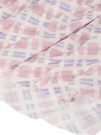 Close-up of pink and purple patterned fabric
