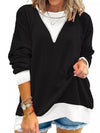 Contrast Dropped Shoulder Sweatshirt