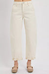 RISEN High Rise Relaxed Barrel Cuffed Jeans
