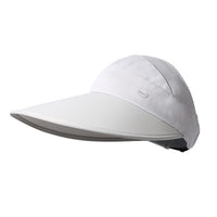 White visor cap on a white background