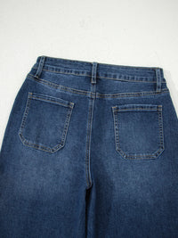 Blue jeans on a white background