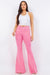 Another front view of Bell Bottom Jean in Pink