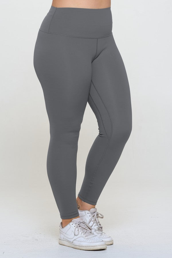 Yelete Full Size Cute Fleece Lined High Waisted Leggings
