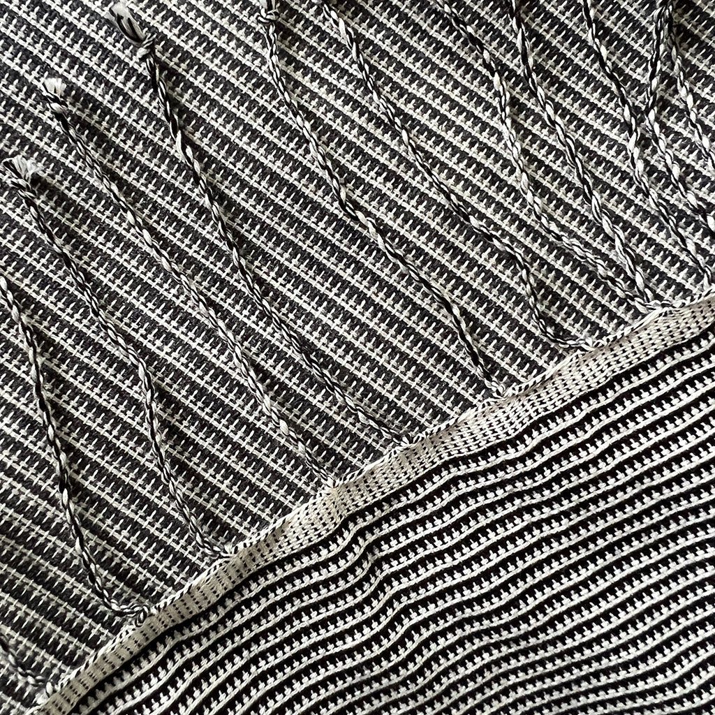 black gray scarf close up