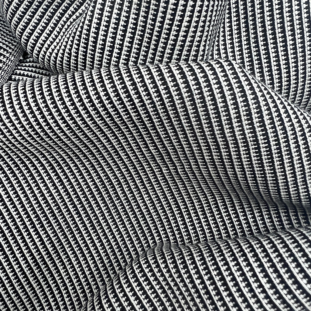 black white handloom scarf