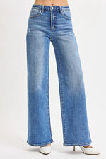 Blue jeans on a white background