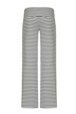 Gray Striped Wide Leg Pants