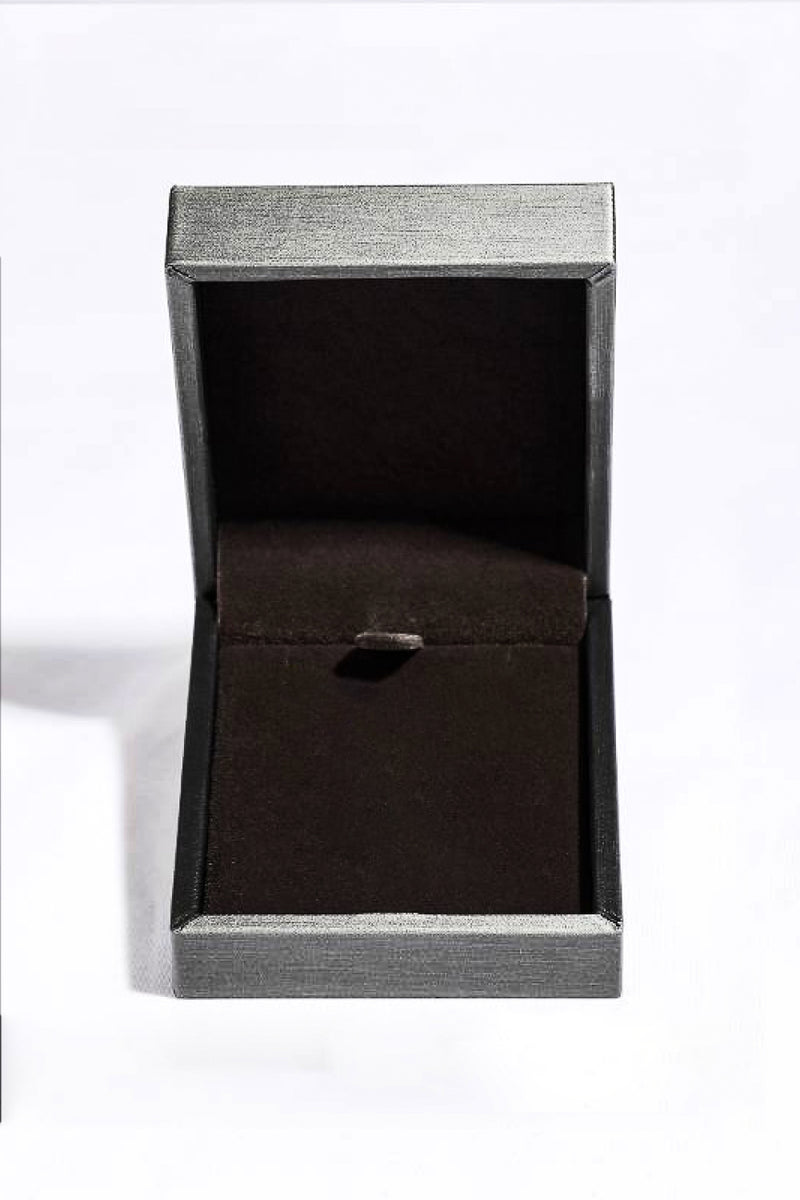 Black jewelry box on a white background