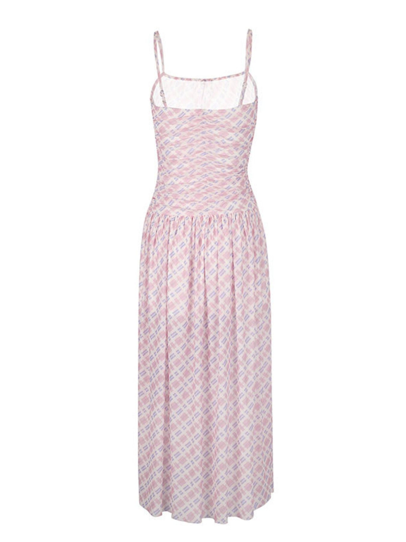 Pink floral dress on a white background
