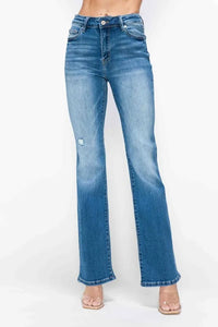 Blue jeans on a white background