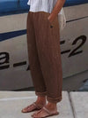 Loose Fit Cropped Pants For Ladies