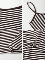 Black and white striped top on a white background