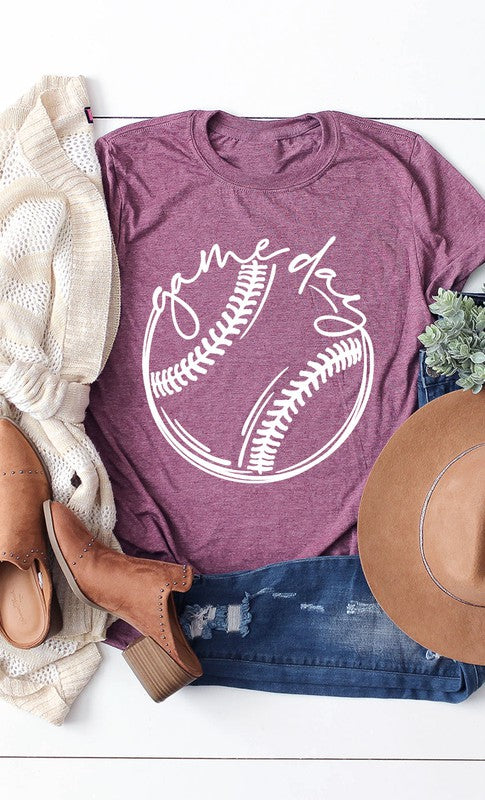 Cursive Game Day Baseball Graphic Tee