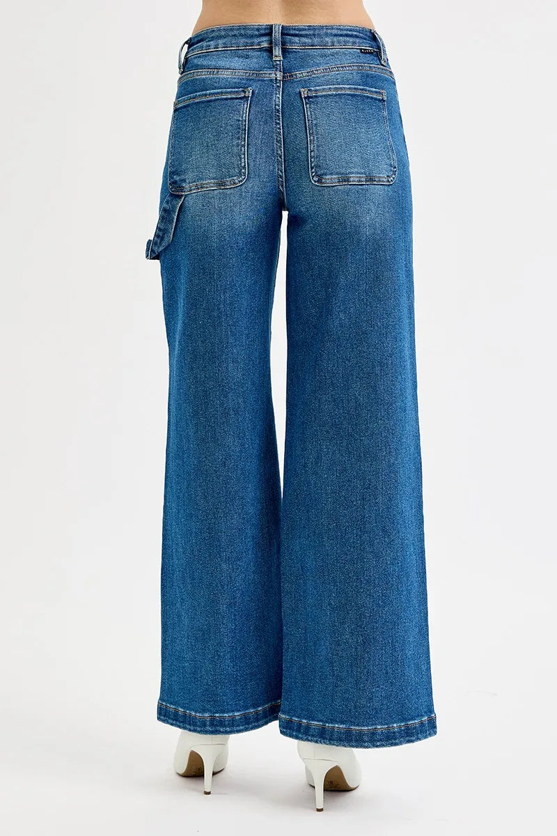 Blue jeans on a white background