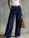 Full Size Wide-Leg Corduroy Pants Plus Size
