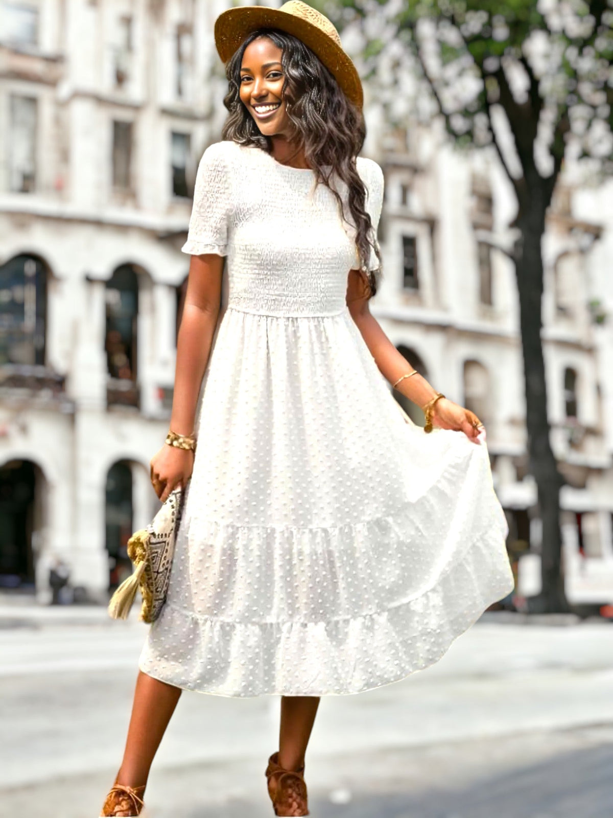 Spring time tiered dress