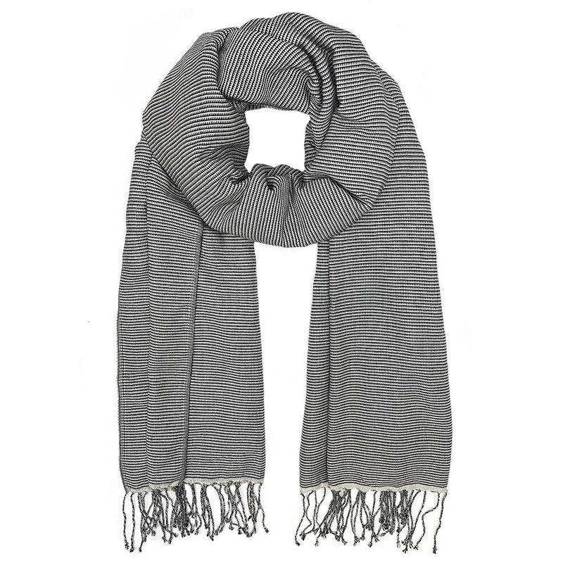 cambodia cotton scarf charcoal