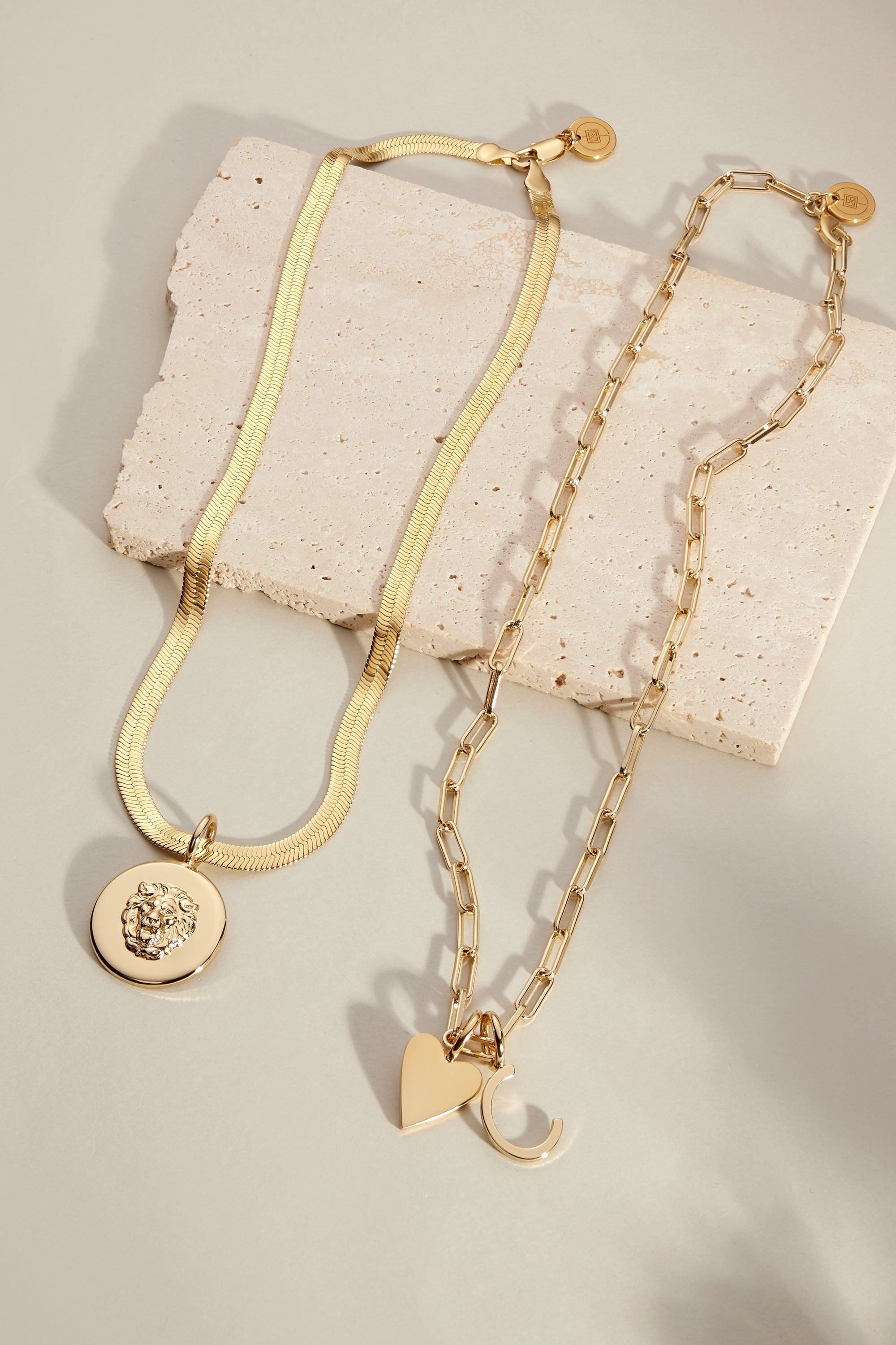 A close up view of Cara Charm Necklace 