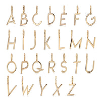 A view of all letter of the alphabet shown as charms