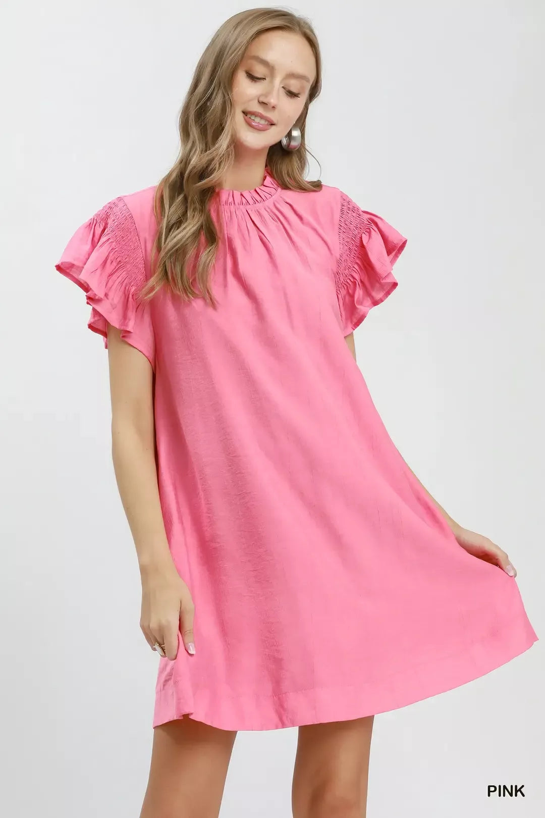 Summer Umgee Ruffle Flutter Sleeve Dress