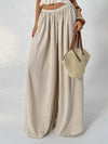 Women's Pull On Wide-Leg Textured Pants