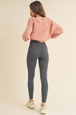 Yelete Full Size Cute Fleece Lined High Waisted Leggings