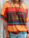 Contrast Round Neck Casual T-Shirt