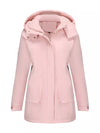 Women's Full Size Hooded Mid-Length Windproof Outerwear Plus Size