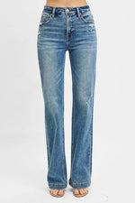 Blue jeans on a white background