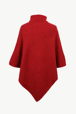 Red poncho on a white background