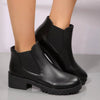 Round Toe Block Heels Boots