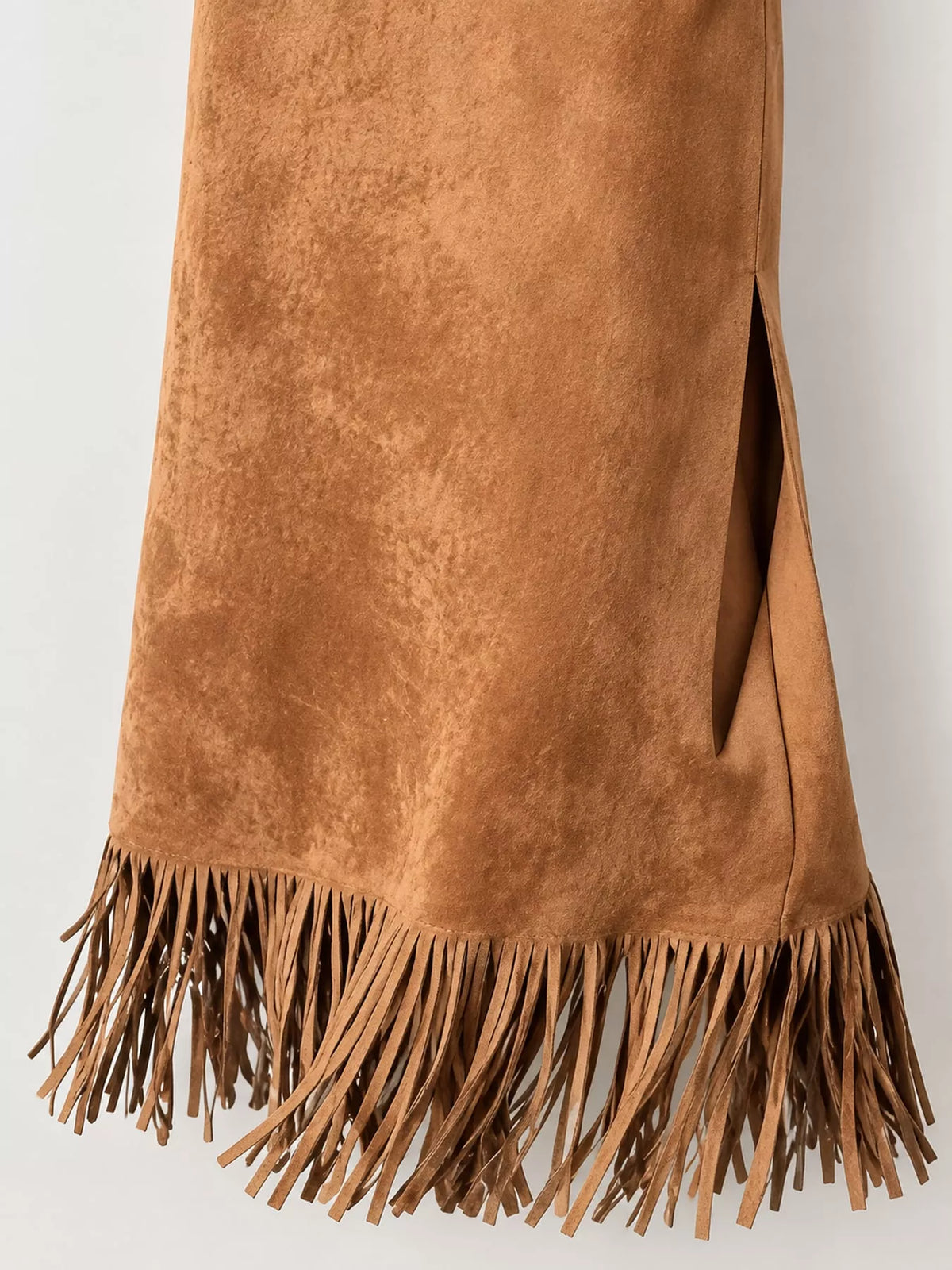 This picture is showing the fringes on the skirt