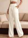 Lace Waist Wide Leg Pants For Women