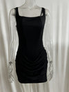 Ruched Sleeveless Mini Dress