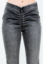 Gray jeans on a white background