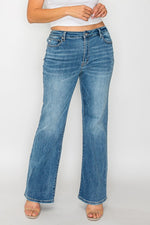 Full Size Cat's Whiskers Mid Rise Bootcut Jeans