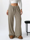 Striped Wide Leg Drawstring Pants