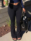 High-Waisted V-Cut Flare Active Pants
