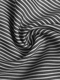 Close-up of black and white striped fabric