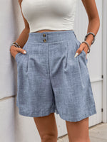 Blue Perfee Frill Shorts with Pockets