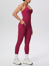 Halter Neck Cami and High-Waisted Leggings Active Set For Ladies