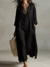 Full Size Casual Midi Shirt Dress Plus Size