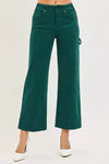 RISEN Tummy Control High Rise Crop Wide No Waist Band Pants