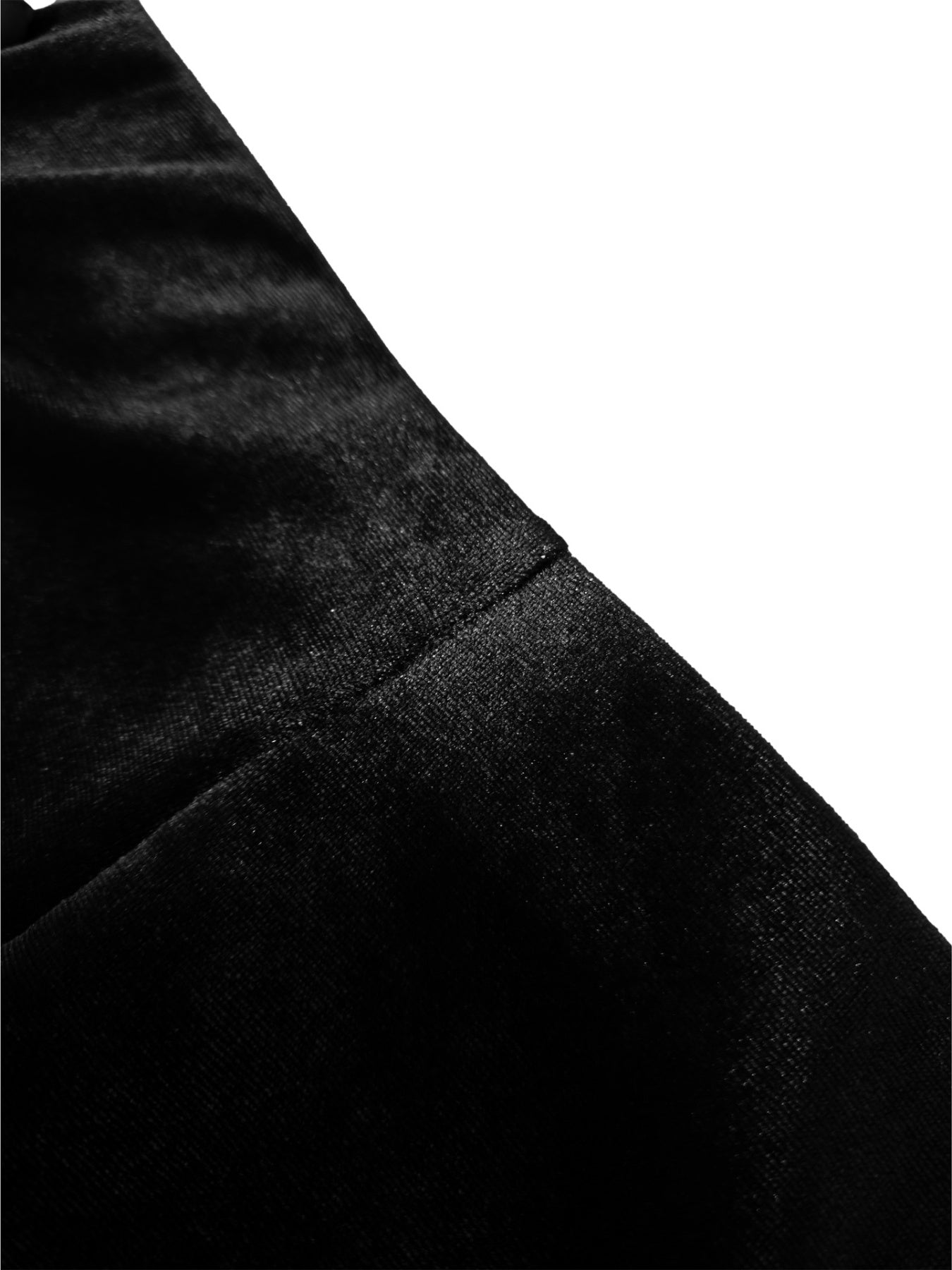 Close-up of black fabric texture on a white background