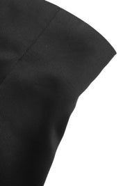Close-up of a black fabric texture on a white background